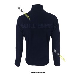 Fleece sweater with zipper navy