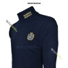 Turtleneck sweater in micro fleece navy Police