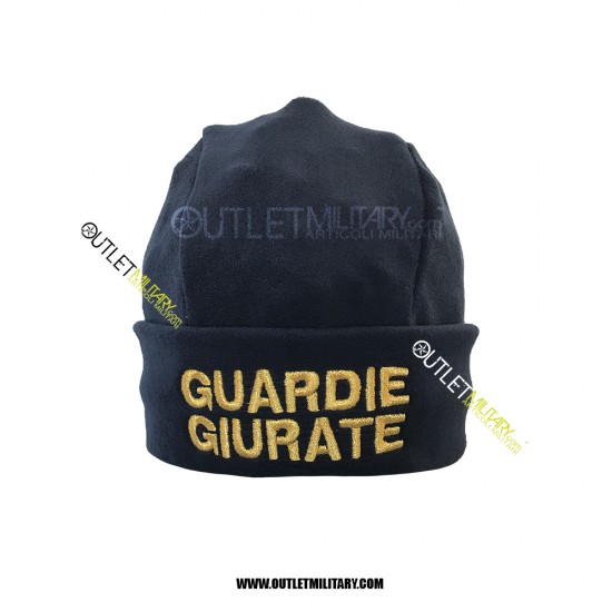 OUTLET MILITARY Cappello 3 Punti in Pile Antipilling Blu Navy