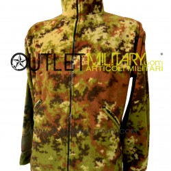 Fleece jacket with zipper camouflage