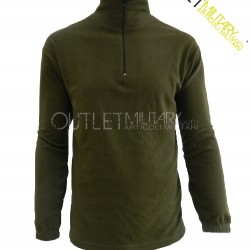 Micro fleece sweater with zipper green