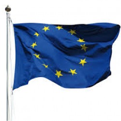 Europe flag 90x150 cm in glossy poliesere
