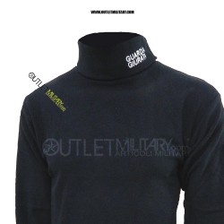 Turtleneck sweater in micro fleece navy Police