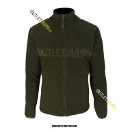 Fleece jacket with zipper army green