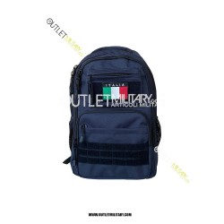 Xsmall Tactical Backpack with Molle 25 Liters Navy Blue + Italian Flag velcro patch