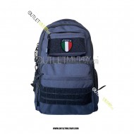Zaino Tattico Xsmall con Molle 25 Litri Blu Navy + patch velcro Scudetto Italia